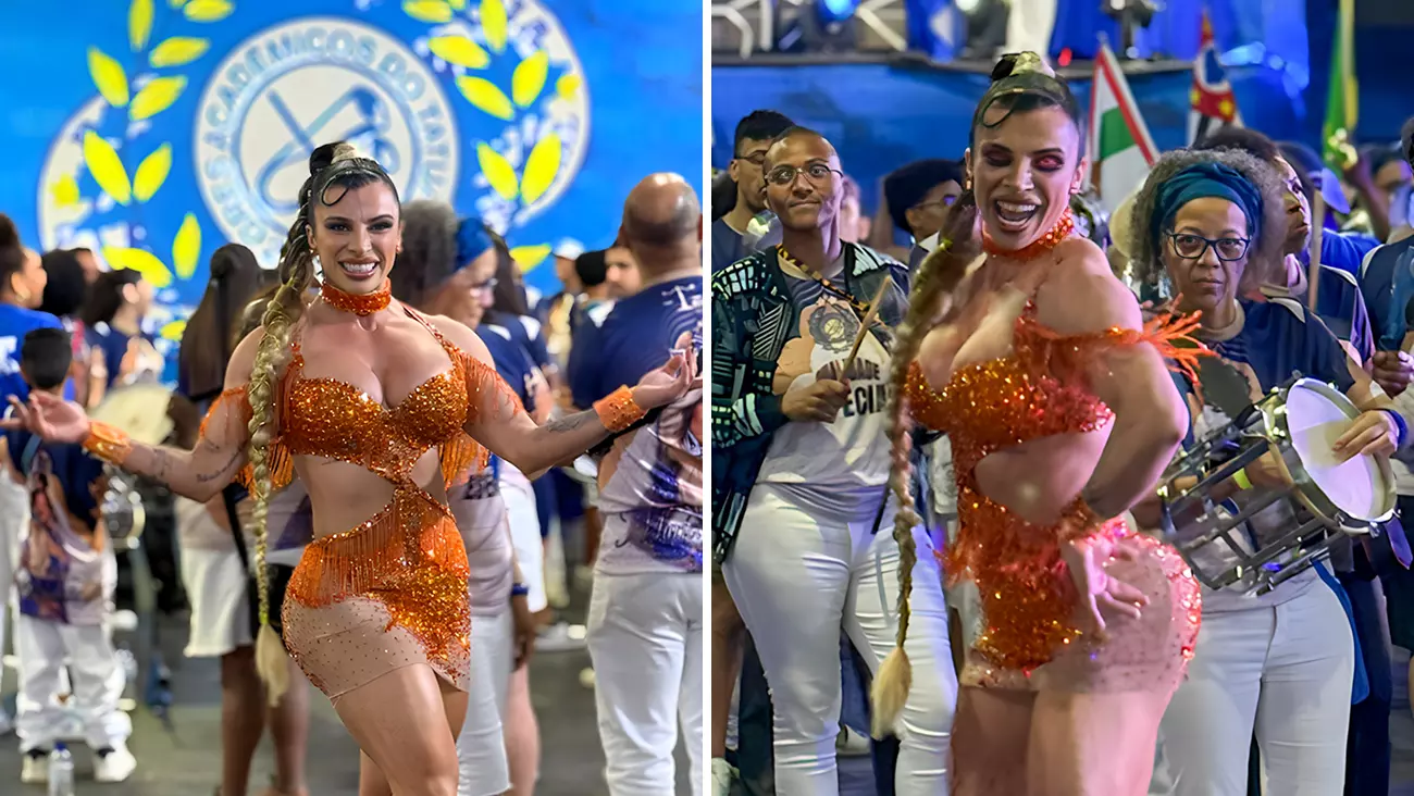 Musa sarada do Carnaval, Vivian Cristinelle curte ensaio e abre o jogo sobre 'fitfobia': “hoje finalmente me respeitam”